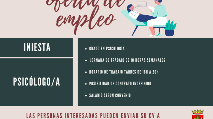 Oferta-de-empleo-psicologoa-en-Iniesta